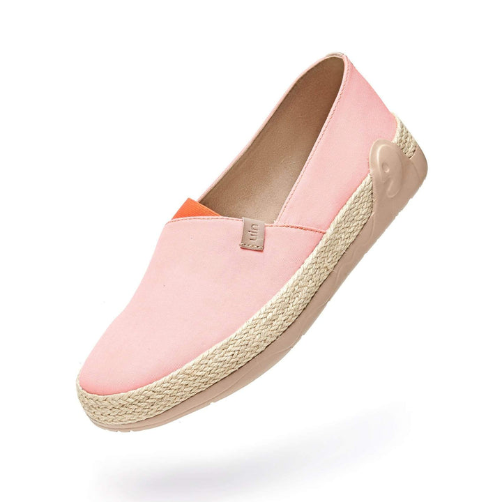 UIN Women Marbella Crystal Rose Canvas loafers