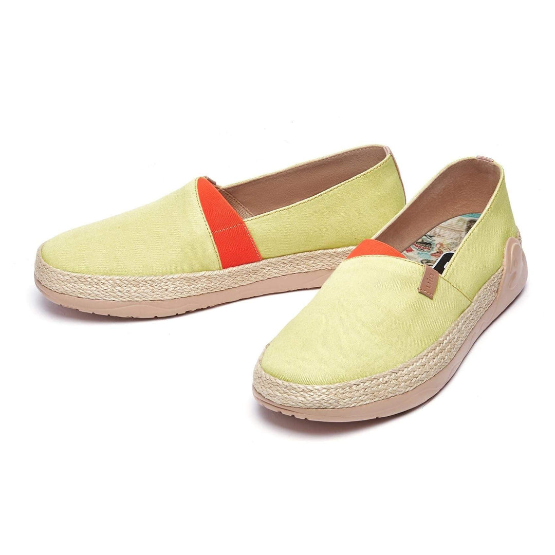 UIN Women Marbella Pale Green Canvas loafers