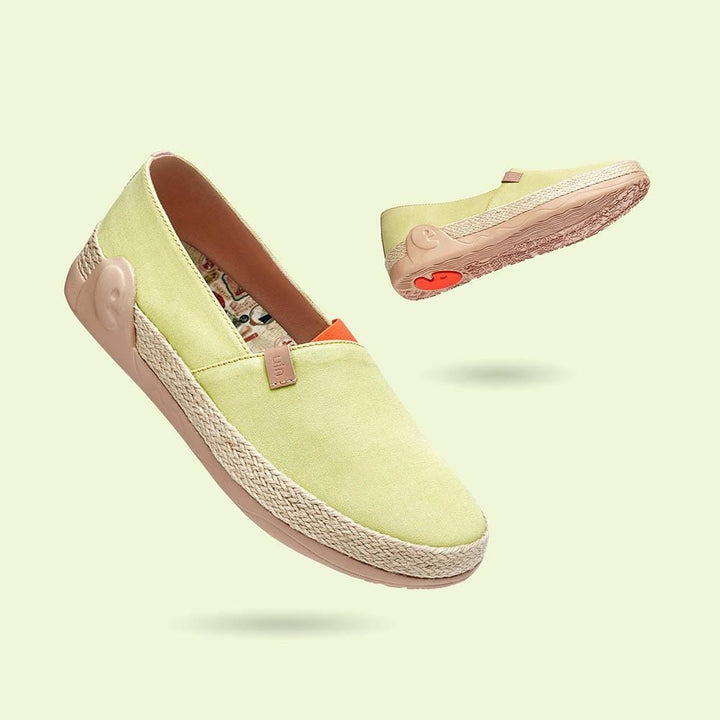 UIN Women Marbella Pale Green Canvas loafers