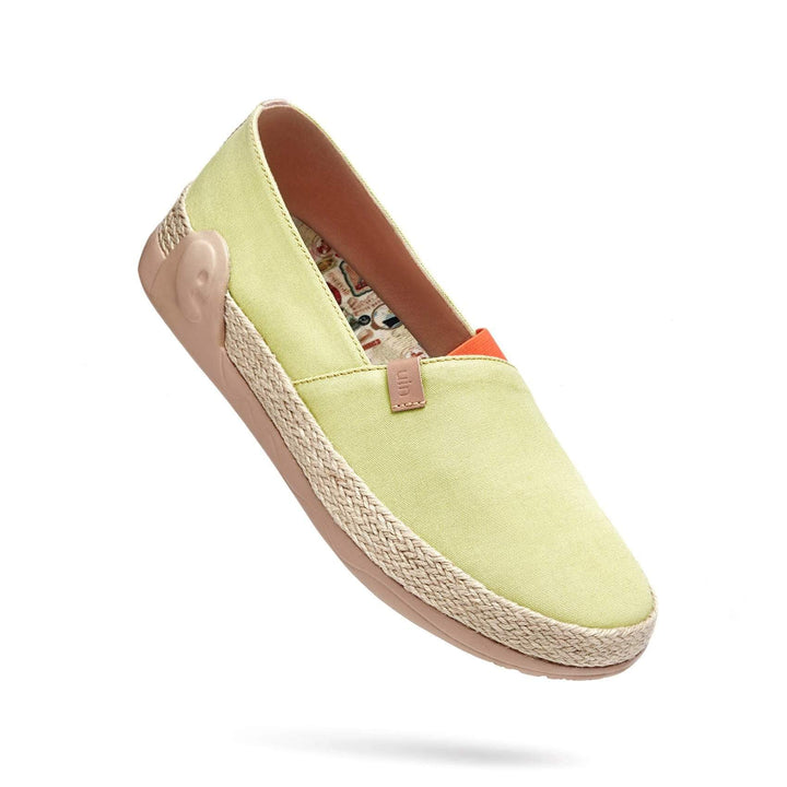 UIN Women Marbella Pale Green Canvas loafers