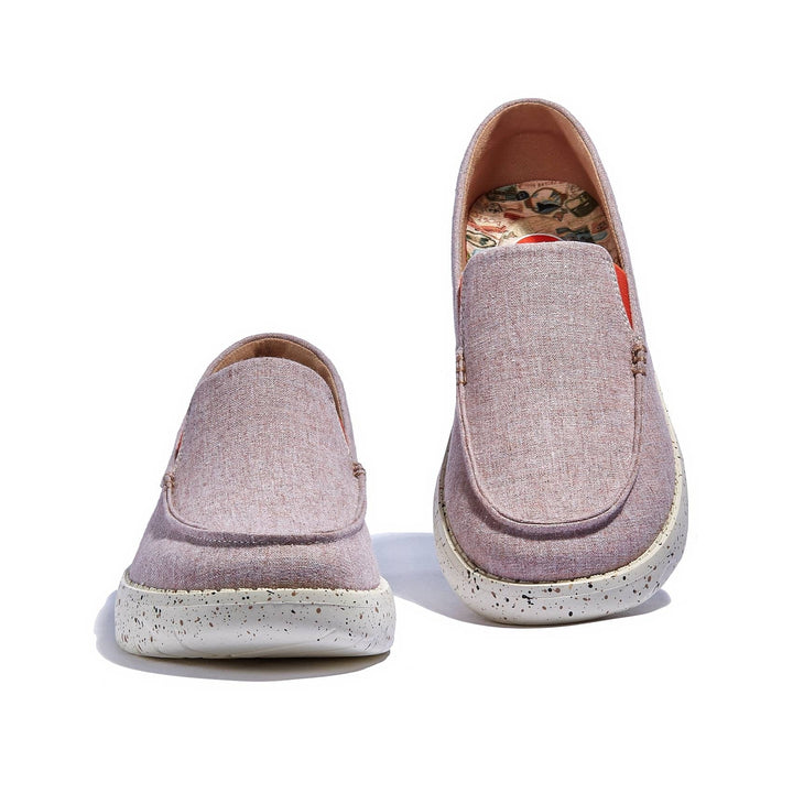 UIN Women Pale Pink Tarragona III Women Canvas loafers