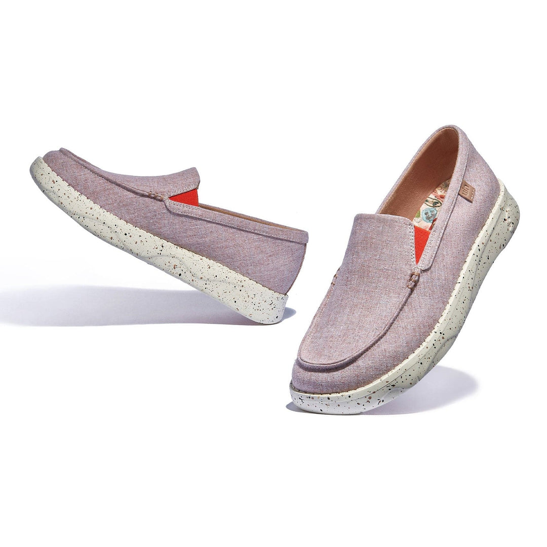 UIN Women Pale Pink Tarragona III Women Canvas loafers