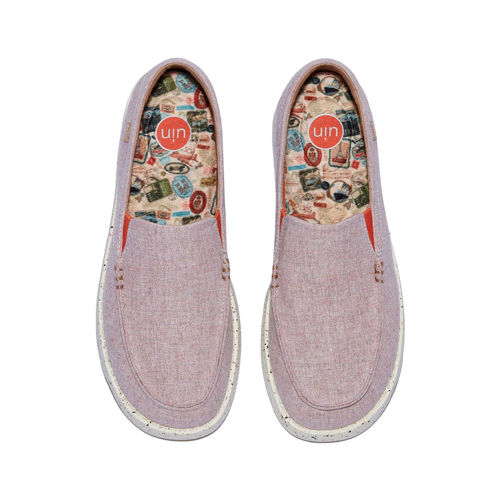 UIN Women Pale Pink Tarragona III Women Canvas loafers