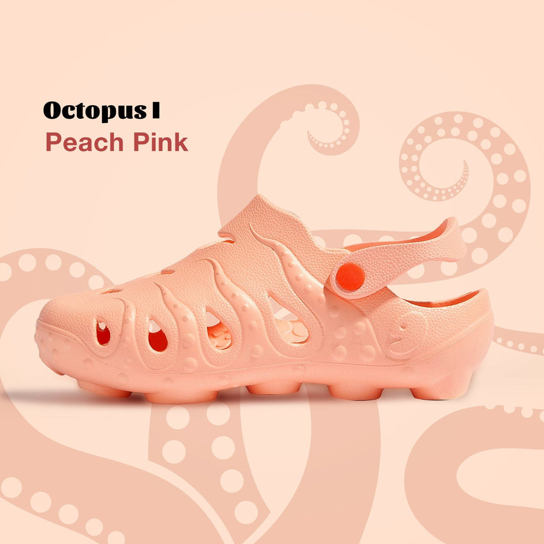 UIN Women Peach Pink Octopus I Women Canvas loafers