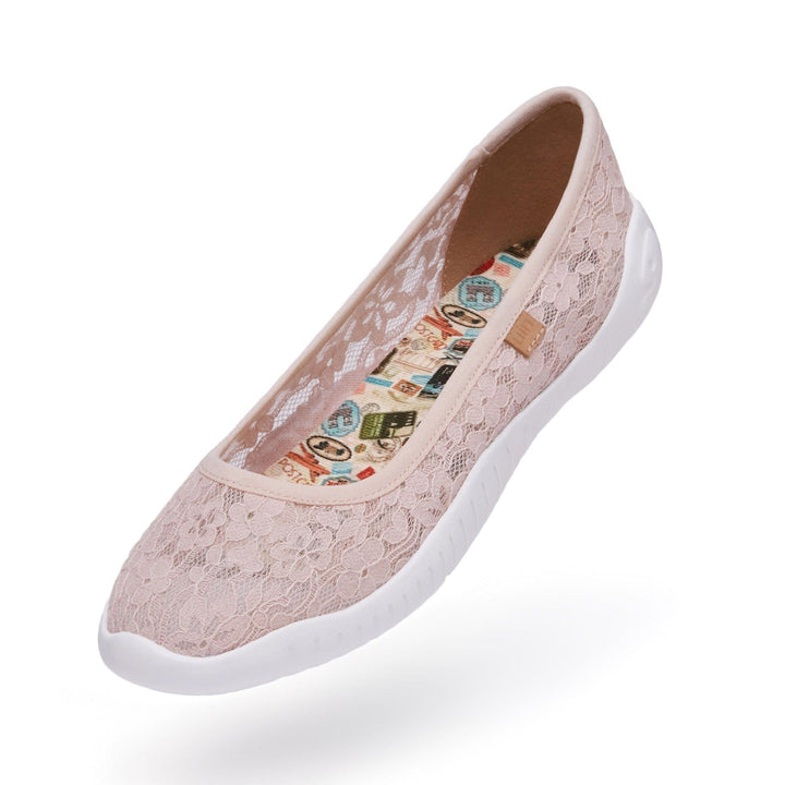 UIN Women Pink Lace Minorca III Women Canvas loafers