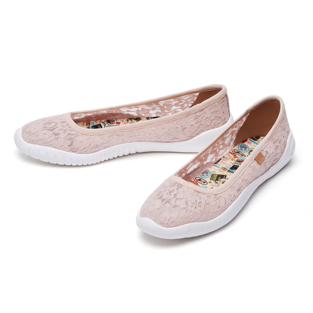 UIN Women Pink Lace Minorca III Women Canvas loafers