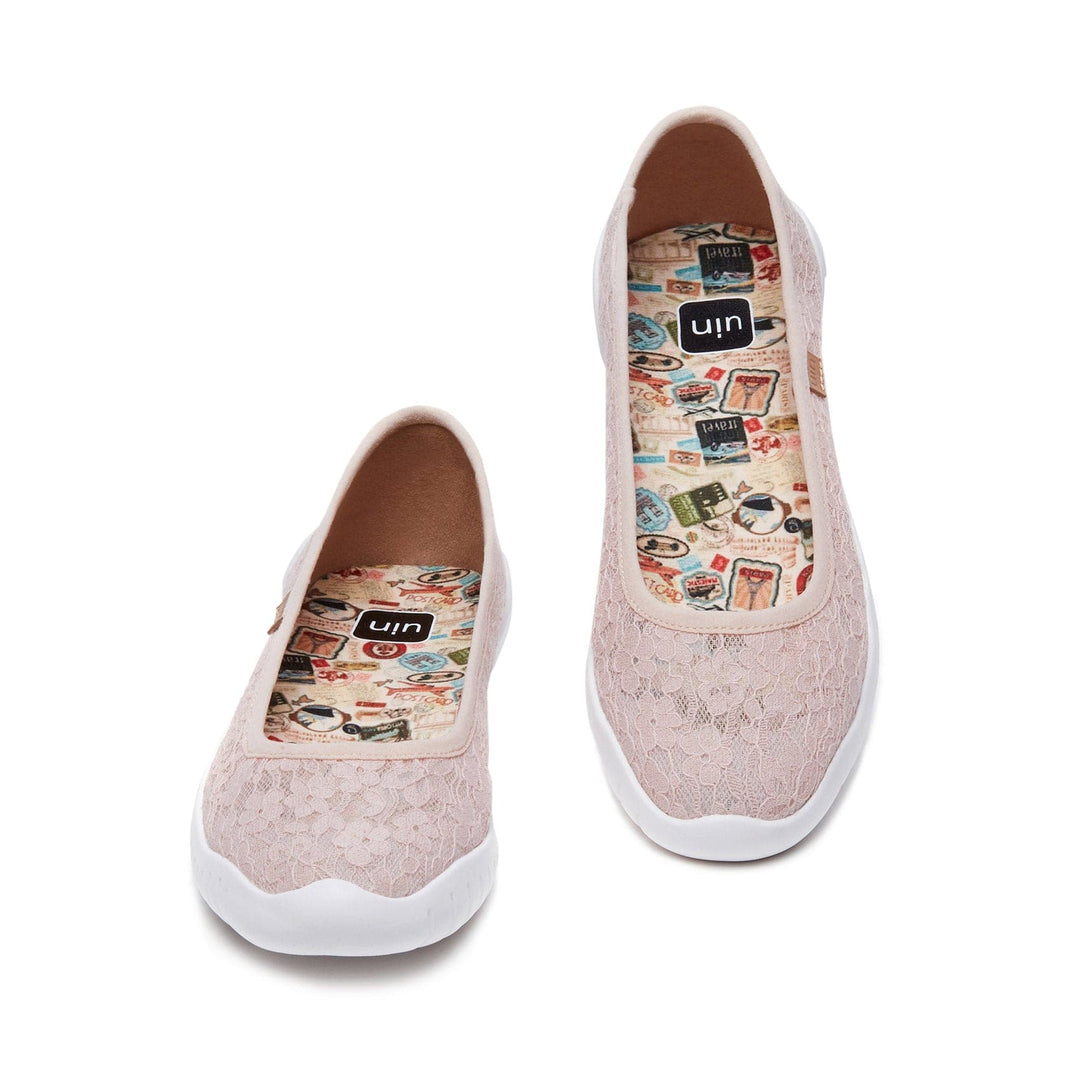 UIN Women Pink Lace Minorca III Women Canvas loafers