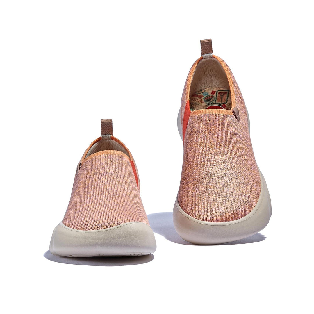 UIN Women Pink Orange Toledo XV Women Canvas loafers