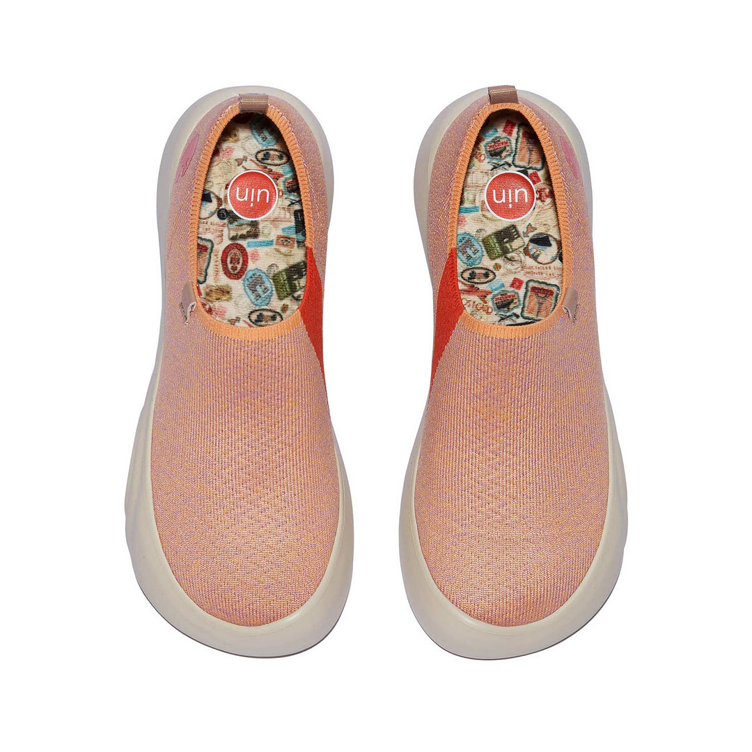 UIN Women Pink Orange Toledo XV Women Canvas loafers