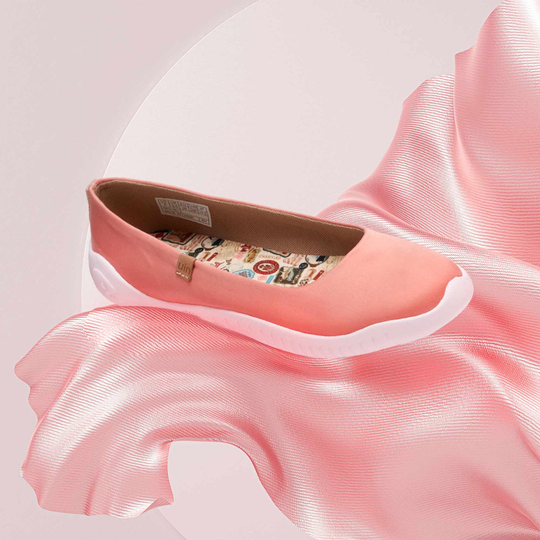 UIN Women Rosy Pink Silk Minorca III Women Canvas loafers