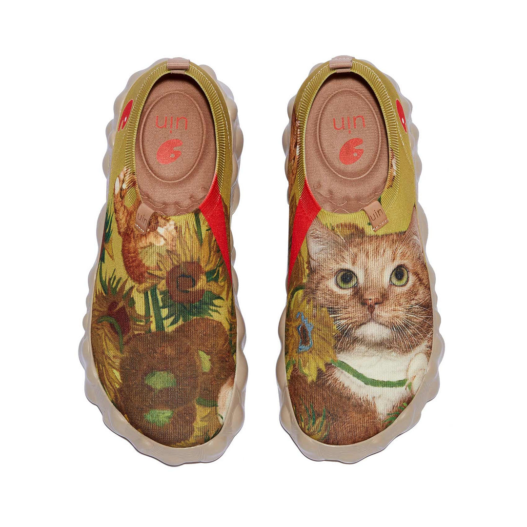 UIN Women Sunflowers and Cat 2 Toledo VI Women Canvas loafers