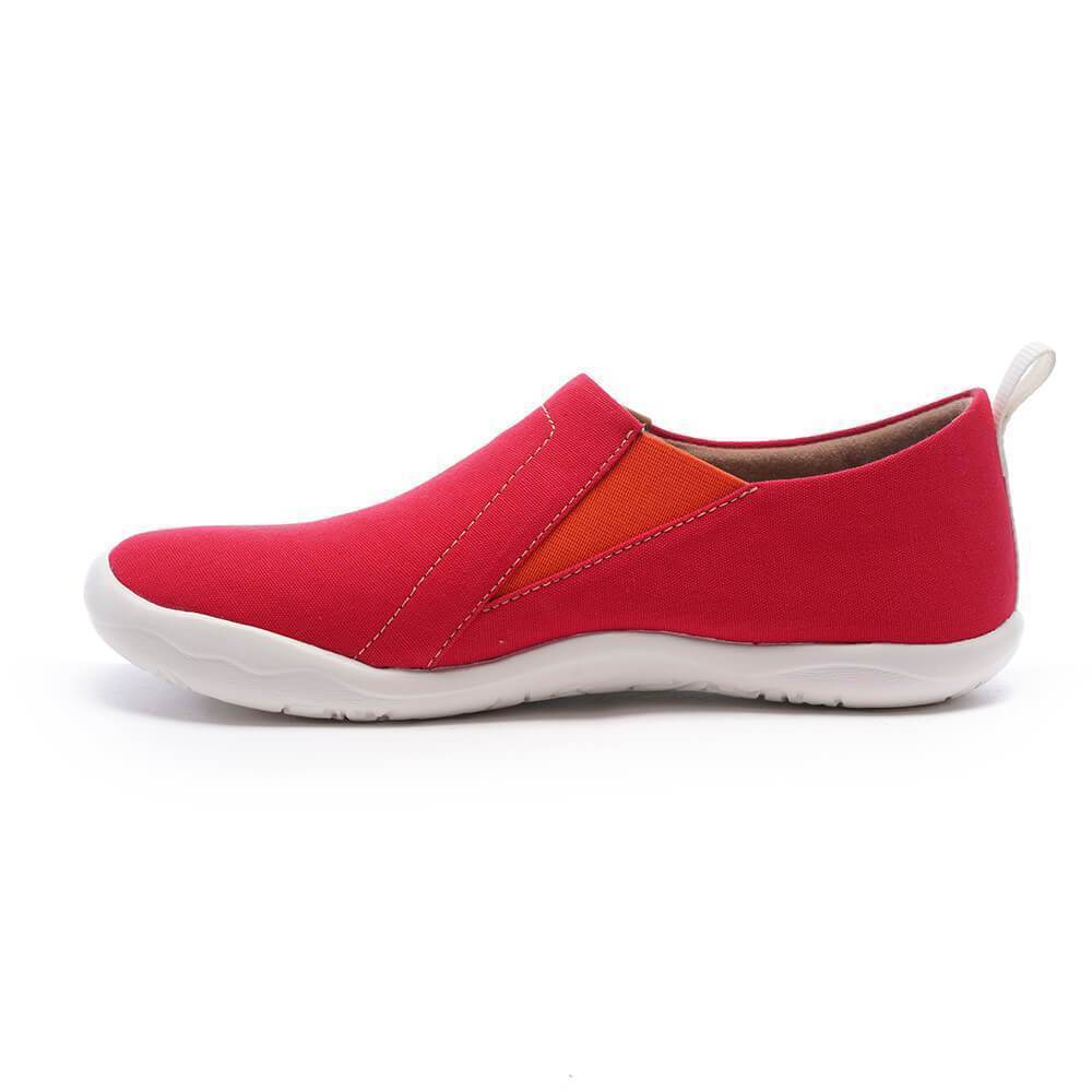 UIN Footwear Women Toledo Red Canvas loafers