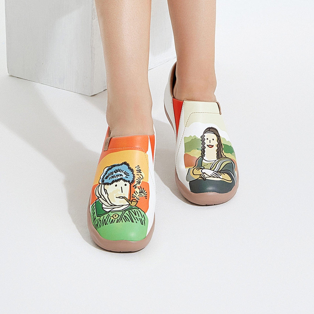 UIN Women Van Gogh & Mona Lisa Toledo I Women Canvas loafers