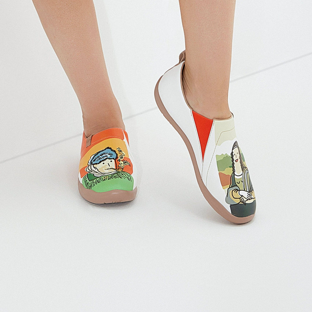 UIN Women Van Gogh & Mona Lisa Toledo I Women Canvas loafers